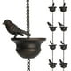 thumbnail image 2 of 8 Pies Pájaros en Tazas Cadena Lluvia Colgantes para Canalón Techo, 2 of 2