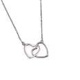 thumbnail image 1 of Collar con colgante de corazón abierto flotante de Bling Jewelry para mujer para novia Plata de ley .925 con cadena, 1 of 5