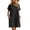 Black, variant on Womens Casual Dress Short Sleeve Cotton Button Down Loose Fit Shirt Dress with Pocket