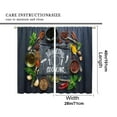 thumbnail image 3 of 2 Panels 28” x 40” Kitchen Curtains, "Healthy Cooking" Spice and Herb Print Window Curtains, Rod Pocket Light Filtering Drapes for Kitchen Dining Room Decor, 3 of 5