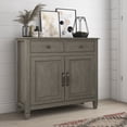 thumbnail image 4 of Simpli Home Connaught 40 inch Wide Solid Wood Traditional Entryway Storage Cabinet in Farmhouse Grey, 4 of 12