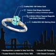 thumbnail image 2 of Gem Stone King 925 Silver and 10K Yellow Gold Blue Apatite and Lab Grown Diamond Engagement Ring for Women | 1.02 Cttw | Oval 7X5MM | Gemstone Birthstone | Size 7, 2 of 6