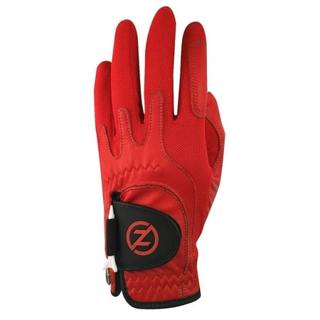 UPC: 0818234024125 | Zero Friction Cabretta Elite Golf Glove (Red  LEFT One Size) Compression NEW