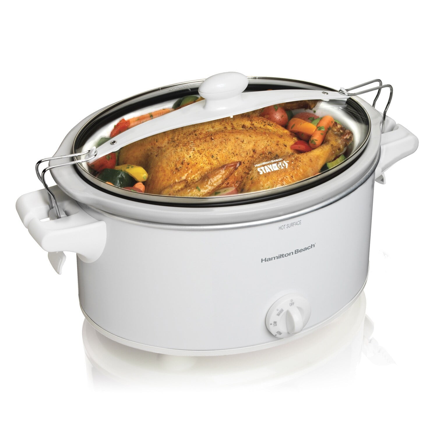 Hamilton Beach Stay or Go 6-Quart Slow Cooker - White in the Slow