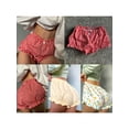 thumbnail image 6 of Yunliwuli Women's Summer Casual Pajama Shorts Elastic Band Ruffle Trim/Plaid/Solid Color/Duck Print Lounge Shorts, 6 of 10