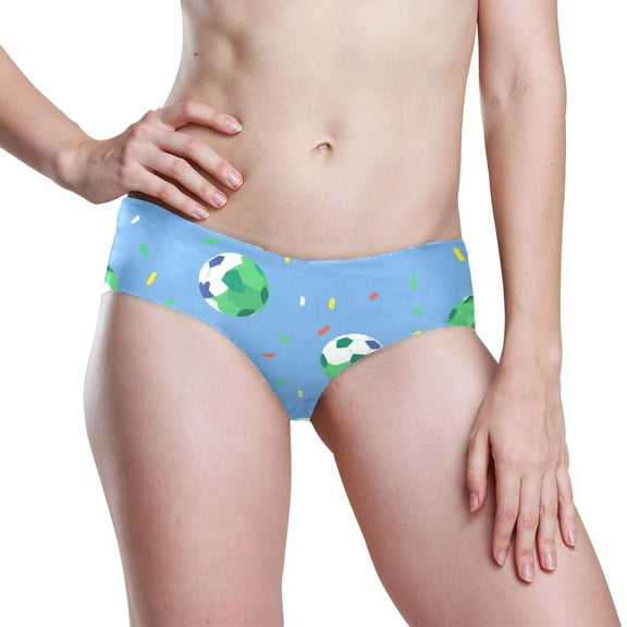 IAUYY Seamless Women Underwear Thongs ,Small No Show Ladies Thong-No Line Workout Breathable Comfortable Panties Soft Football Illustration