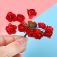 thumbnail image 3 of AVEKI 144Pcs Mini Paper Flower Handmade DIY Artificial Rose for Wedding Decoration(Wine Red), 3 of 8
