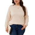 thumbnail image 2 of Drvitor Plus Size Sweaters for Women Crew Neck Basic Solid Color Lightweight Fall Sweater Pullover Tops, Sizes XL-5XL, 2 of 7