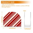 thumbnail image 3 of Christmas Red White Stripes Acrylic Napkin Holder Tissue Paper Clear Tabletop Dispenser Dining Room Bathroom Party Hotel, 3 of 8