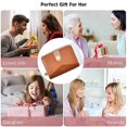 thumbnail image 5 of Cartera de mujer de piel sintética con cremallera alrededor, monedero de viaje de gran capacidad para mujer, 5 of 5