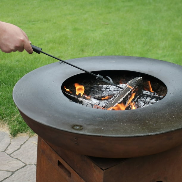 Sunnydaze Steel Fire Pit Poker Stick, Outdoor Camping Fireplace Log