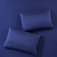 thumbnail image 5 of JML 8 Piece Silky Satin Comforter Set, Bedding Bed in a Bag,Navy,Queen, 5 of 7