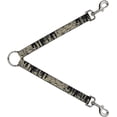 thumbnail image 1 of Dog Leash Splitter Doodle1 Paint Drips Cream Black 1 Foot Long 1 Inch Wide, 1 of 1