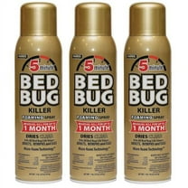 Harris 16 oz. 5-Minute Bed Bug Killer Foaming Spray/Kills All Life Stages (3-Pack) 3GOLDBB-16A