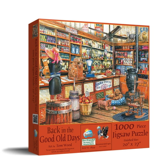 SUNSOUT INC - Back in the Good Old Days - 1000 pc Jigsaw Puzzle by Artist: Tom Wood - Finished Size 20" x 27" - MPN# 28739