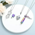 thumbnail image 5 of 3 Pack Pet Cremation Jewelry Urn Necklace for Ashes for Women Men Paw Print Heart Cylinder Urn Memorial Keepsake Ashes Necklace for Loved One, 5 of 7