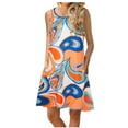 thumbnail image 1 of IROINNID Women's Shift Dress Fashion Sleeveless Summer Casual Loose Tank Dress Prints Drop Waist Dress, 1 of 6
