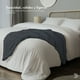 thumbnail image 4 of Cobija Frazada Afelpada Dreamlab Flannel de Rayas Ultra Suave | Blanket Cobertor Polar Invierno para Cama o Manta para Sofa | Frazada Calientita, Hipoalergénica | Colcha Grafito, 4 of 7
