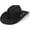 Black-w, variant on DOVACKA Western Cowboy Hat for Men Women Classic Fedora Hat with Buckle Belt
