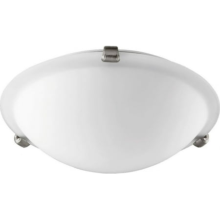 

2 Light Flush Mount in Bailey Street Home Home Collection Style 12 inches Wide By 3.75 inches High-Satin Nickel Finish-Satin Opal Glass Color Bailey