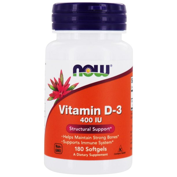 Vitamin D 400 I.U. by Now Foods 180 Softgels