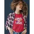 thumbnail image 2 of Love Is Love Lgbtq Pride Tee T-shirt Color Women's, 2 of 3