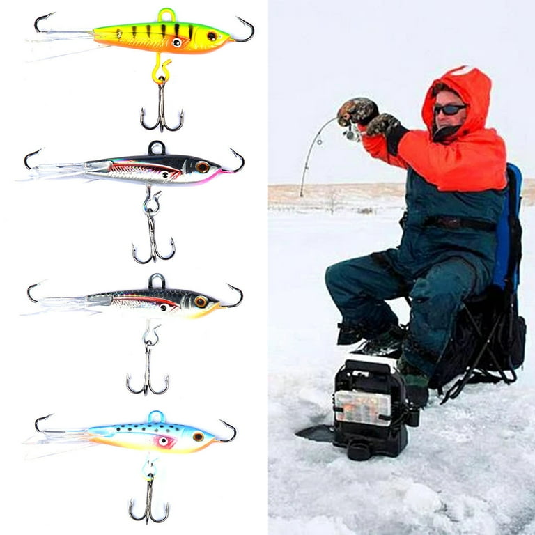 Twowood 10.5g 6cm Ice Fishing Lure Vivid 3D Eyes Metal Winter