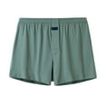 thumbnail image 5 of Xijirk Mens Underwear,Shorts Solid Color Cotton Alloa Pants Loose Fit European Style Home Casual Breathable Daily Comfort,Men's Underwear,Green,2XL, 5 of 6