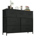 thumbnail image 1 of EDX Commode à 7 Tiroirs pour Chambre, Armoire Organisatrice de Rangement en Tissu, Noir, 1 of 8