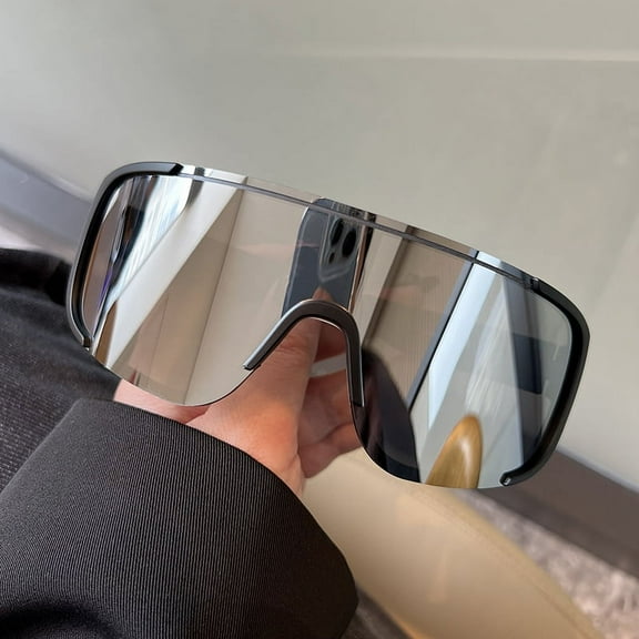 New Y2K Style Cycling Sunglasses Windproof Glasses for Men Women Retro-Reflective Sheeting Lens Road Riding Sport Glasses (A)