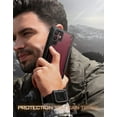 thumbnail image 5 of Poetic Revolution Case for Galaxy S22 Ultra 5G, Heavy Duty Full Body Cover with Kickstand (Work w/ Fingerprint ID),  Maroon Red, 5 of 6