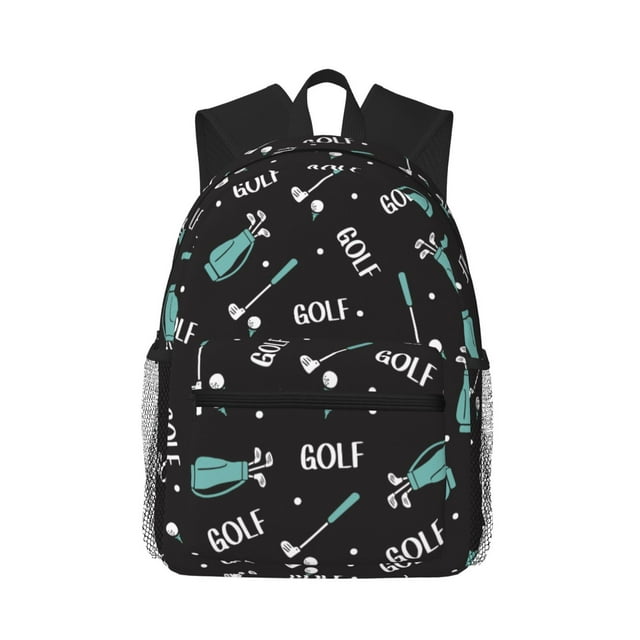 Xecao Sacs de Golf et Motif de Balles Sac à Dos Décontracté Tissu Oxford Résistant à l'Eau avec Sangles Rembourrées pour École Voyage Randonnée Design Léger