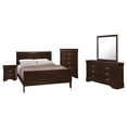 thumbnail image 3 of Coaster Louis Philippe 5-Piece Eastern King Bedroom Set, Cappuccino, 3 of 20