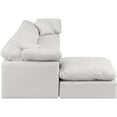 thumbnail image 6 of Meridian Furniture Indulge 129" Cream Vegan Leather L-Shaped Modular Sectional, 6 of 9