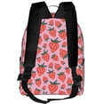 thumbnail image 3 of Lsque Cartoon Strawberry Pattern Backpack – School Travel Canvas Daypack with Ergonomic Padded Straps, Multiple Compartments & Leather Handle, 3 of 4