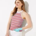 thumbnail image 1 of Womens Tops Sleeveless Halter Racerback Summer Basic Tee Shirts Cami Tank Tops Beach Blouses, 1 of 2