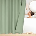 thumbnail image 5 of Inosoo Waffle Weave Fabric Shower Curtain, 54"W x 72"H Narrow Size Stall Shower Curtain, Heavy Duty Narrow Bath Curtain for Hotel, Sage Green, 5 of 10