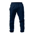 thumbnail image 6 of SDNall Mens Elastic Pants Color Breathable Cotton Linen Loose Casual Pants, 6 of 9