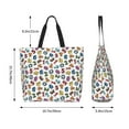 thumbnail image 5 of Kdxio Colorful Numbers Casual Tote Bags Women Big Capacity Shoulder Bag for Women Travel Shoulder Bags Handbags, 5 of 8