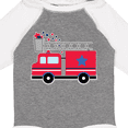 thumbnail image 4 of Inktastic 4th of July Firetruck with Red and Blue Stars Boys or Girls Long Sleeve Baby Bodysuit, 4 of 5