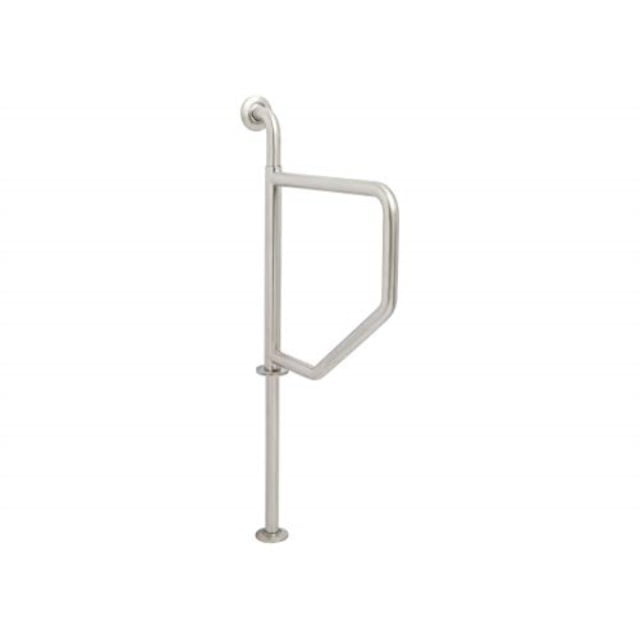 Seachrome Bathroom Grab Bar, Wall to Floor Stainless Steel Swing Away