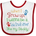 thumbnail image 3 of Inktastic Tow Truck Driver Like Daddy Boys or Girls Baby Bib, 3 of 4