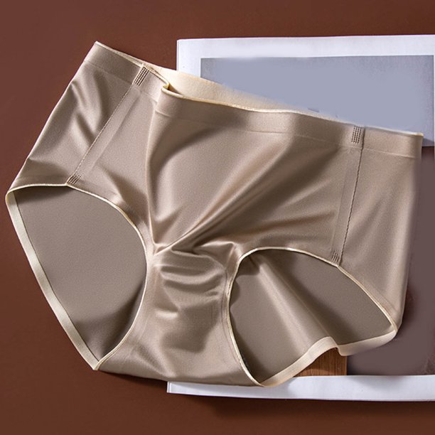 Puntoco Ropa interior para mujer, calzoncillos de moda para mujer, calzoncillos con cintura de color sólido, pantalones transpirables sin dejar huellas para niñas