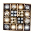 thumbnail image 4 of HOMYL 44 Pieces Christmas Ball Ornaments Set Reusable Christmas Tree Hanging Ornaments Gray Champagne Gold, 4 of 8