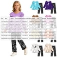 thumbnail image 3 of OJSFQUFP Girls Flutter Long Sleeved Top Slim Fit Trousers for Home Outdoor Wear Casual and Stylish Bow Print Girls 2Piece Set, 3 of 5
