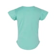 thumbnail image 7 of COUVER Toddler Little Girl's Soft Cotton Flutter Sleeve T-Shirt, Saltwater, 4T, 1 Piece, 7 of 7