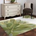 thumbnail image 3 of Sage Green Gold Area Rug 4x6 FT, Non Slip Kids Room Carpet, Aesthetics Flower Boho Watercolor Art Washable Soft Floor Carpet Non-Shedding Throw Rug for Dorm Kitchen Study Room Home Office Bedside, 3 of 9