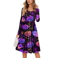 thumbnail image 4 of Accesorios de disfraz de Halloween para mujer, vestido de princesa de manga larga, elegante vestido de calabaza, vestido de fiesta Vintage para Festival, 4 of 5
