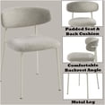 thumbnail image 3 of Ingram Light Gray Upholstered Side Chair Set of 2, Modern Dining Chairs with Padded Seat and Back, 3 of 7