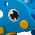 thumbnail image 5 of Topobe 3-in-1 Dolphin Kids Climber Slide Preschool Toddler Play Set Hoop Ball Children Gift, Blue, 5 of 9